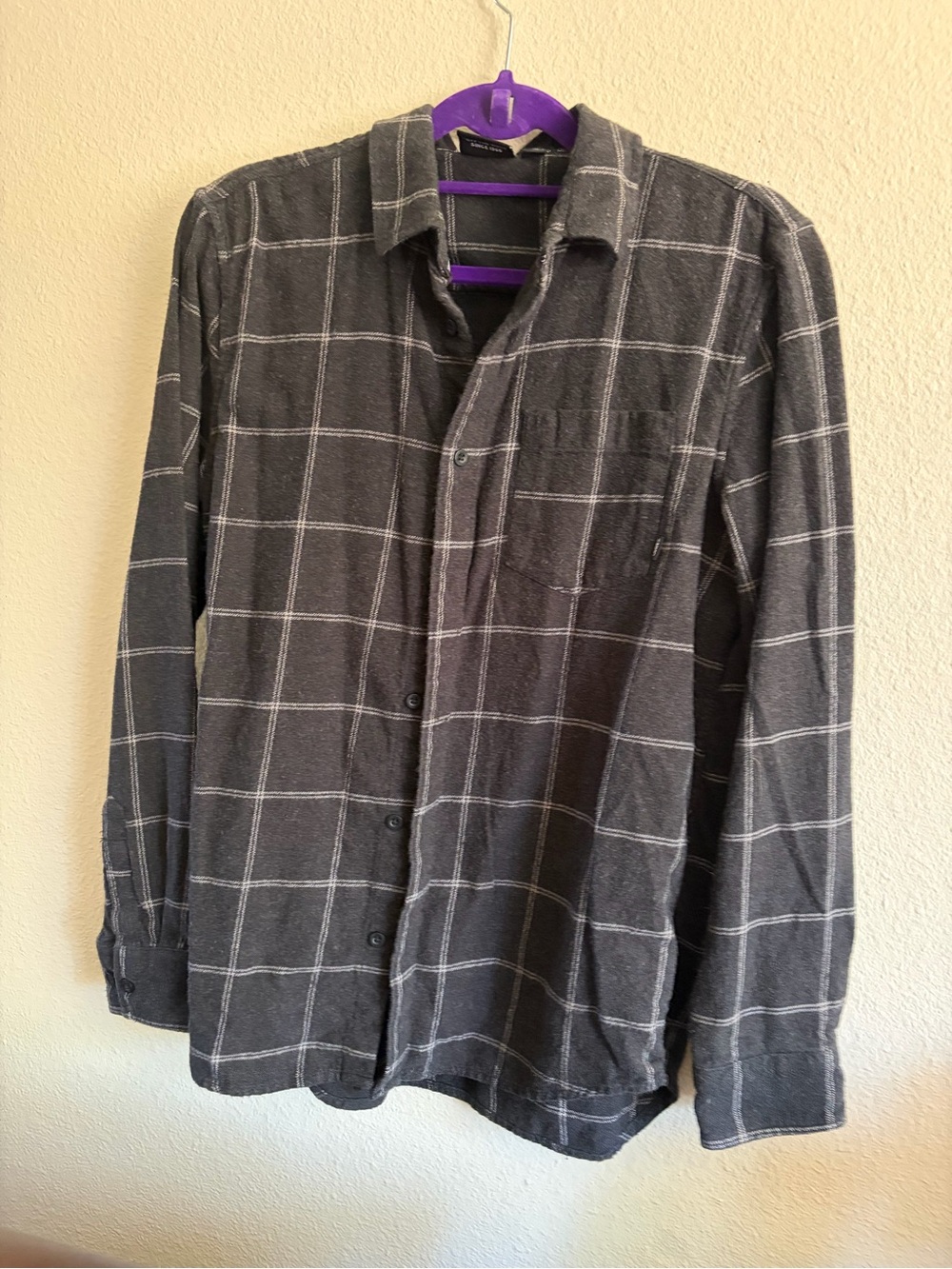 Vans Gray Windowpane Button-Down Shirt